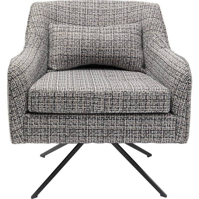Swivel Armchair Iceland Black White by DEKOR - main product image for Resin Society