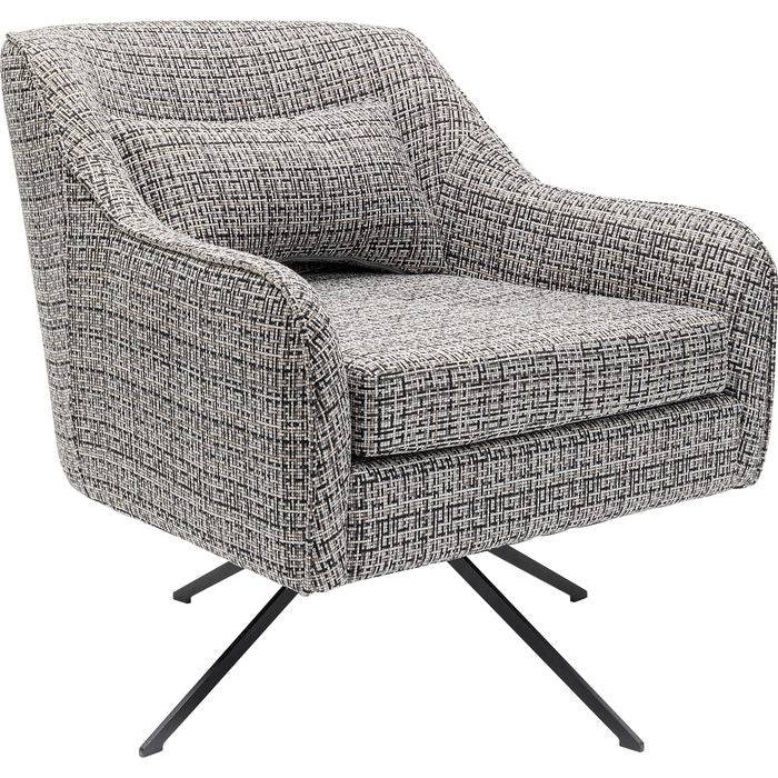 Swivel Armchair Iceland Black White by DEKOR - product image 2 for Resin Society