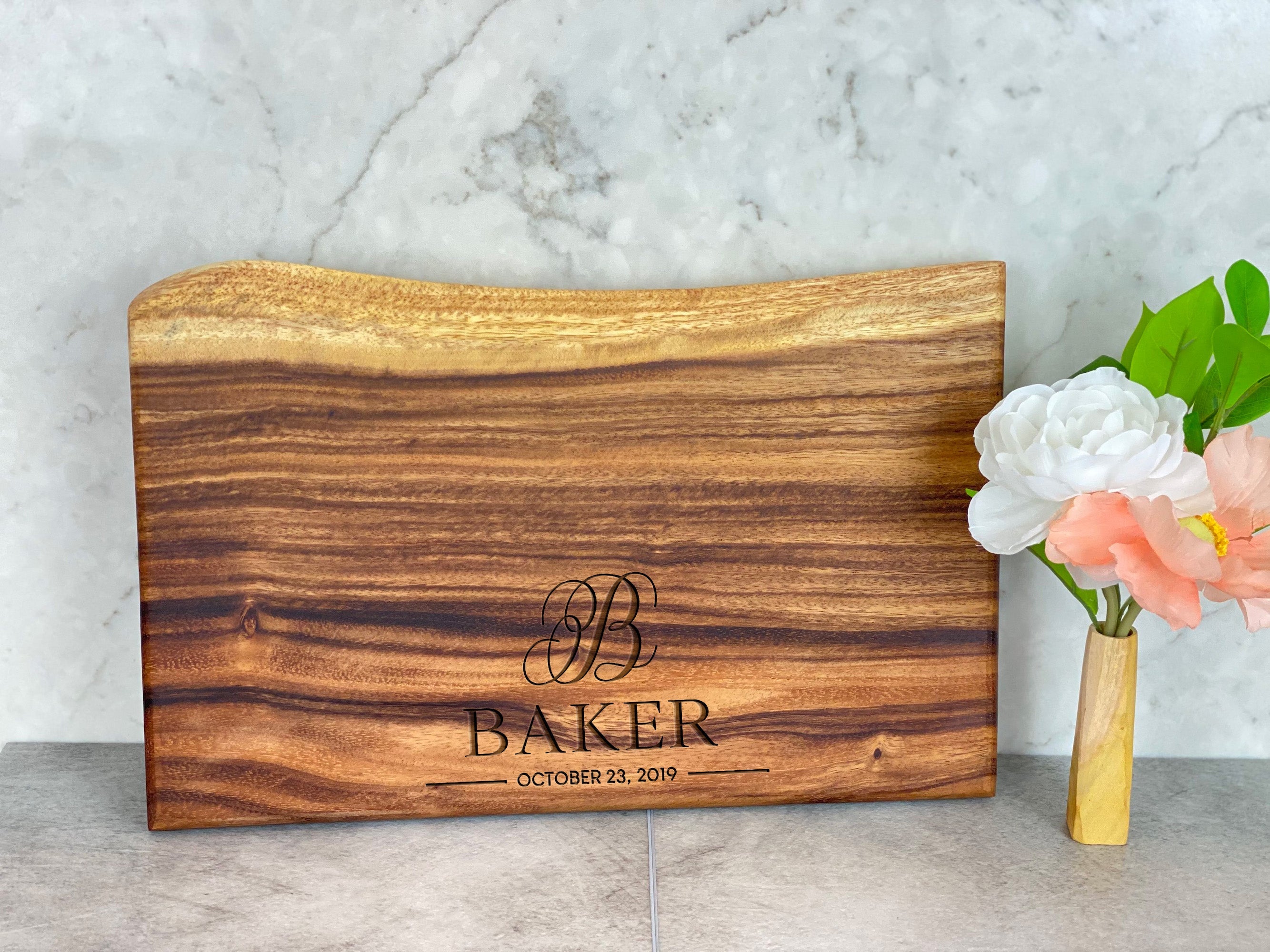 Medium Live Edge Square End Board