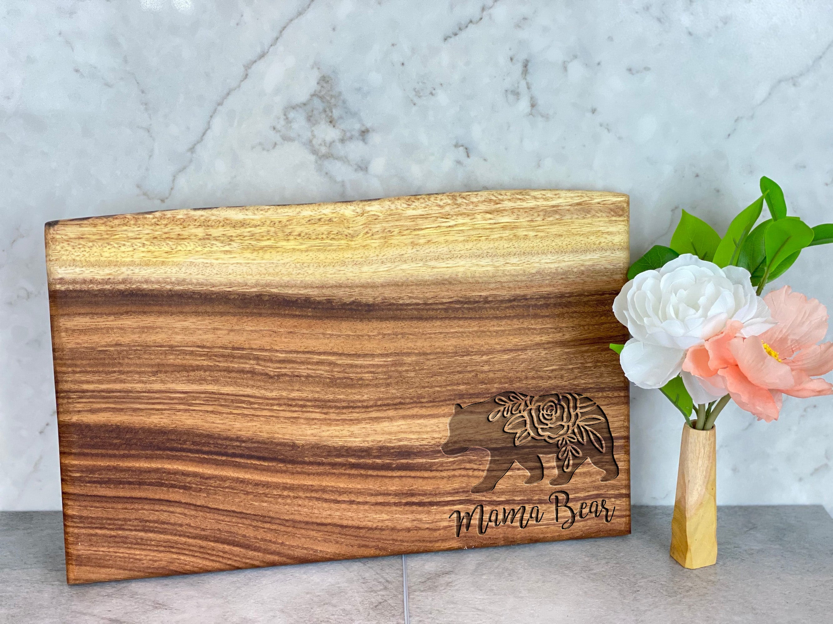 Medium Live Edge Square End Board
