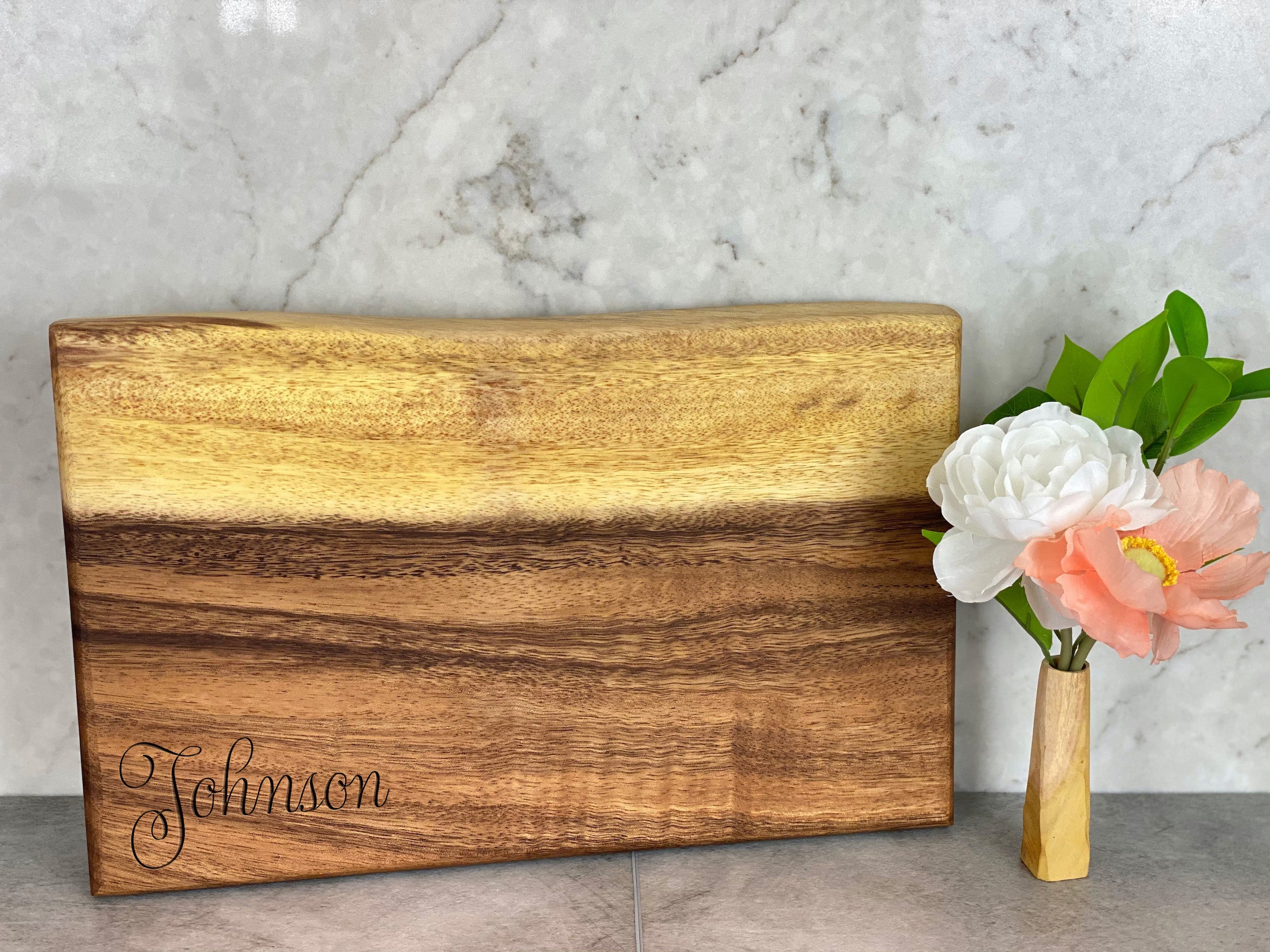 Medium Live Edge Square End Board