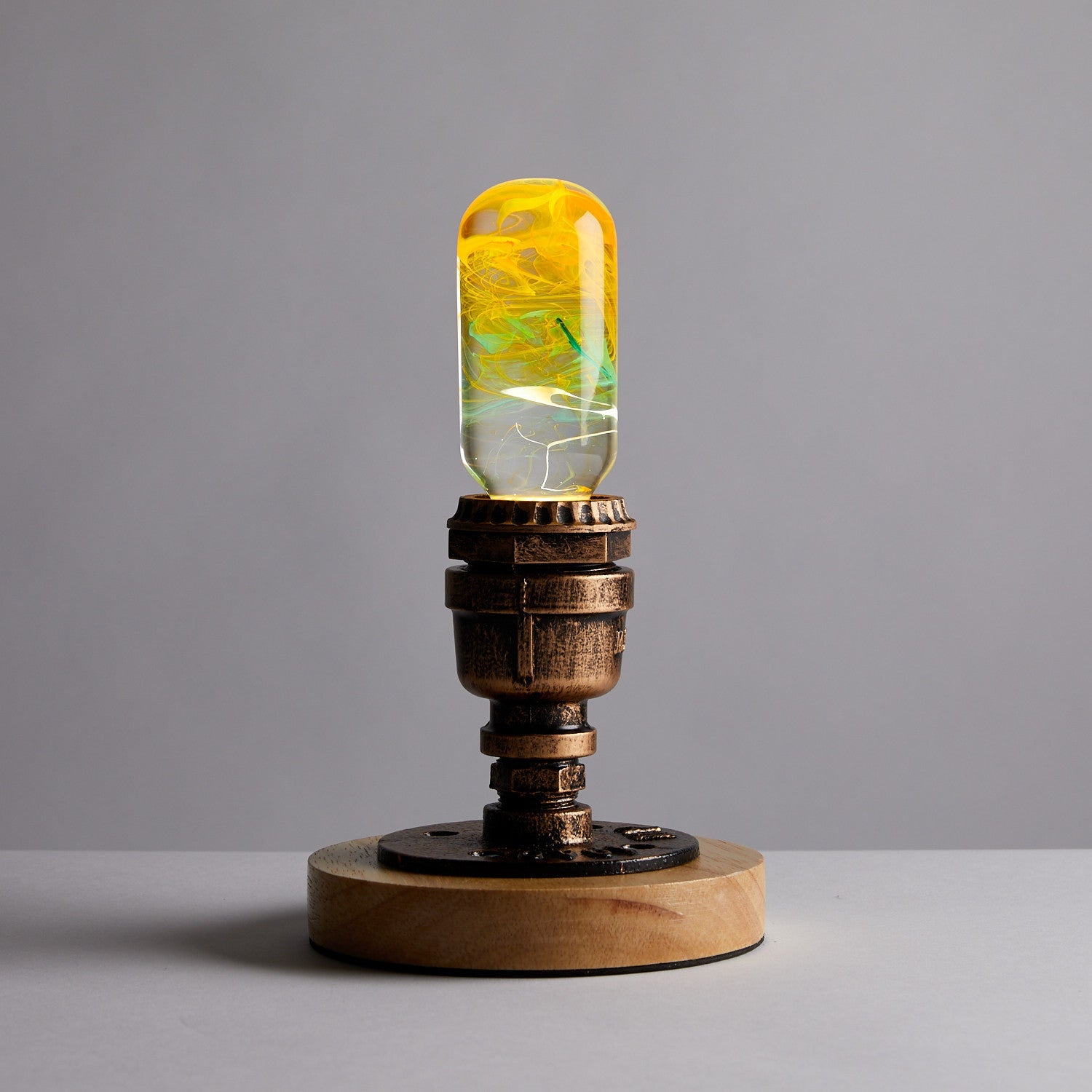EP Light Time Resin LED Bulb handcrafted with unique resin patterns