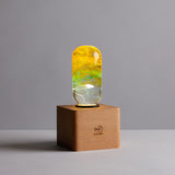 EP Light Time Resin Table Lamp with wooden base and LED bulb