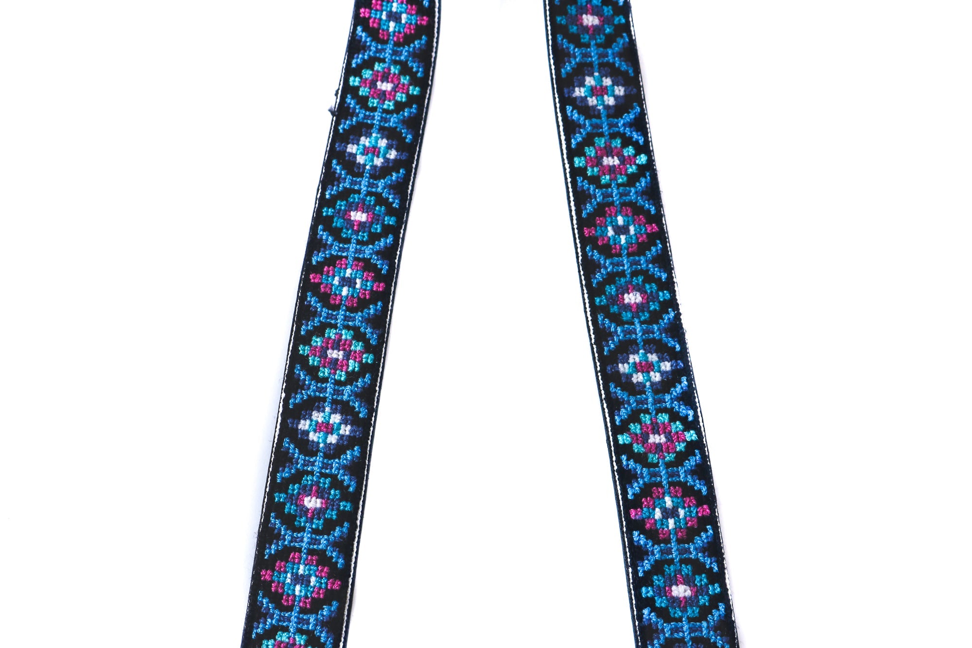 Mai Woven Bag Strap - Blue & Pink with Leather by Tin Marin Brand - product image 7 for Resin Society