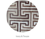 T Model – Maze-Inspired Cowhide Patch Rug by Homelosophy