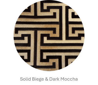 T Model – Maze-Inspired Cowhide Patch Rug by Homelosophy