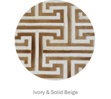 T Model – Maze-Inspired Cowhide Patch Rug by Homelosophy