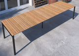 Topaz Dark Teak and Aluminum Rectangular Extendable Table by LifestyleGarden US - main product image for Resin Society