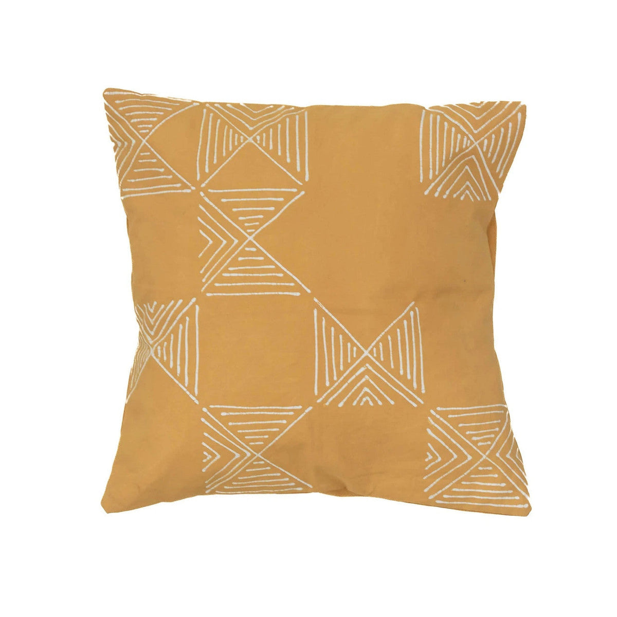 Matika Mustard Grid Pillow Cover by Mbare Ltd - main product image for Resin Society