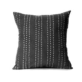 Tribal Cloth Dots Black Pillow Cover by Mbare Ltd - main product image for Resin Society