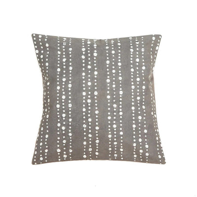 Tribal Cloth Lunar Dots Grey Pillow Cover by Mbare Ltd - main product image for Resin Society