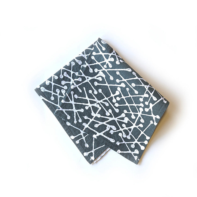 Tsvimbo Gray Napkins - Set of 2 by Mbare Ltd - main product image for Resin Society