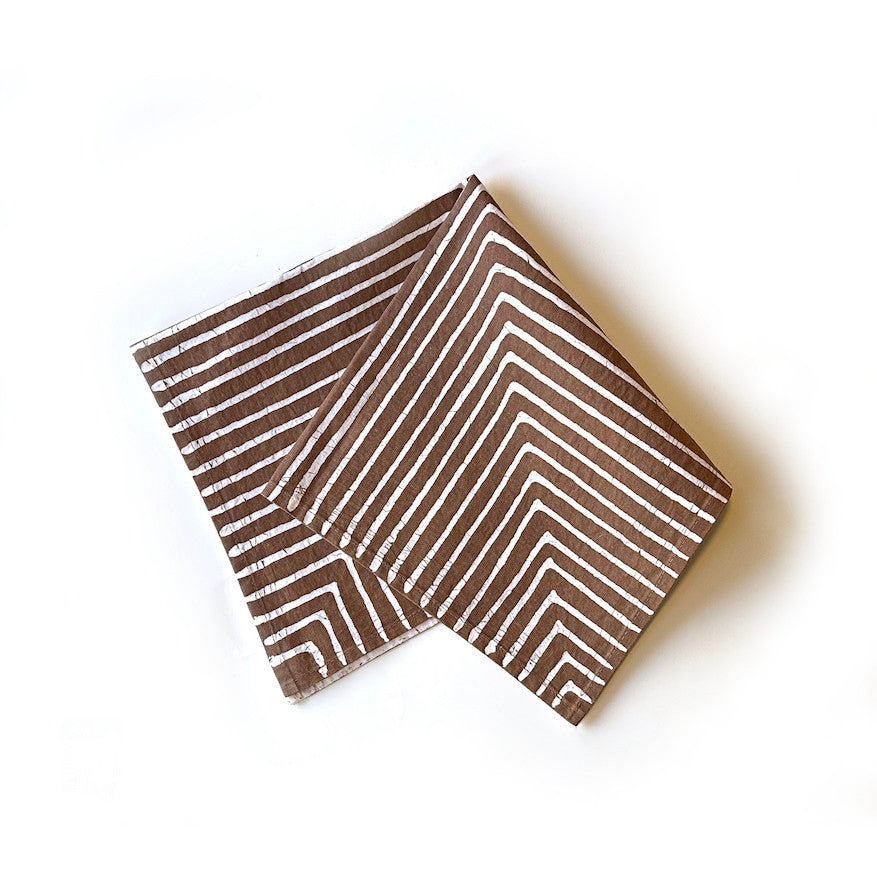 Brown Mitsetse Napkins - Set of 2 by Mbare Ltd - main product image for Resin Society