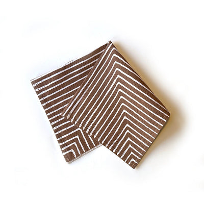 Brown Mitsetse Napkins - Set of 2 by Mbare Ltd - main product image for Resin Society