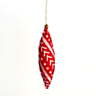 Red Finial Shaped Ornaments - Set of 4 by Mbare Ltd - product image 2 for Resin Society