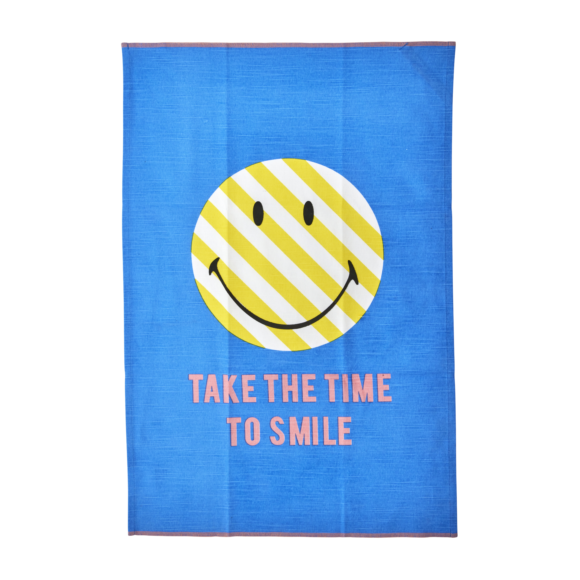 Cotton Tea Towel - Blue - Smiley® by Rice By Rice - main product image for Resin Society