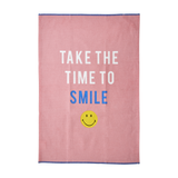 Cotton Tea Towel - Pink - Smiley® by Rice By Rice - main product image for Resin Society