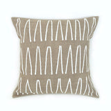 Sadza Lines Pillow Cover - Savanna Beige by Mbare Ltd - main product image for Resin Society