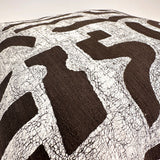 Brown + White Bogo Marks Pillow Cover by Mbare Ltd - product image 2 for Resin Society