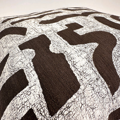 Brown + White Bogo Marks Pillow Cover by Mbare Ltd - product image 2 for Resin Society