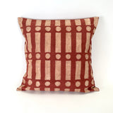 Terracotta Lines + Dots Pillow Cover by Mbare Ltd - main product image for Resin Society
