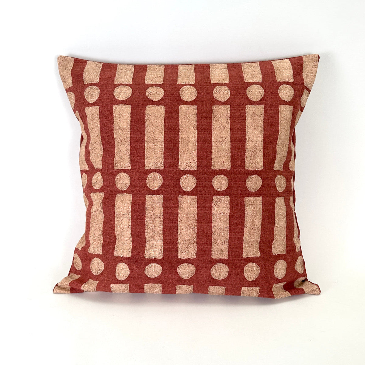 Terracotta Lines + Dots Pillow Cover by Mbare Ltd - main product image for Resin Society