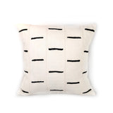 Sadza Dashes Pillow Cover - White by Mbare Ltd - main product image for Resin Society