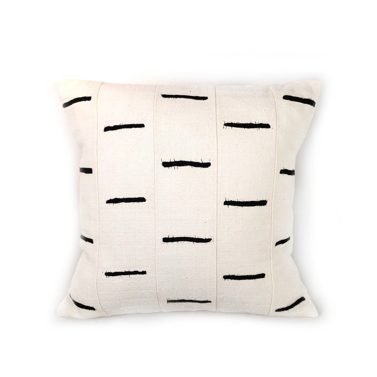 Sadza Dashes Pillow Cover - White by Mbare Ltd - main product image for Resin Society
