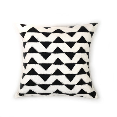 Sadza Triangles Pillow Cover - White by Mbare Ltd - main product image for Resin Society