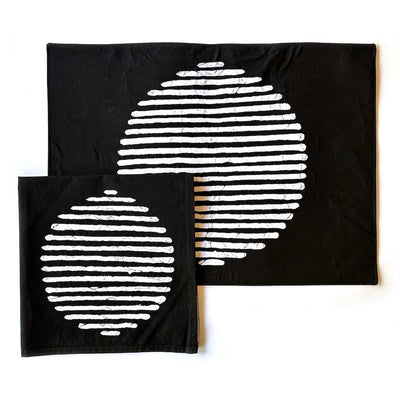 Mwedzi Black Napkins - Set of 2 by Mbare Ltd - product image 5 for Resin Society