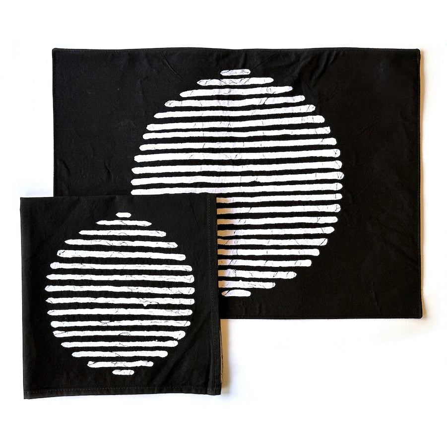 Mwedzi Black Napkins - Set of 2 by Mbare Ltd - product image 5 for Resin Society