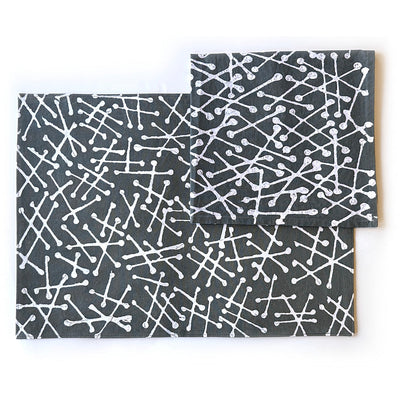 Tsvimbo Gray Napkins - Set of 2 by Mbare Ltd - product image 2 for Resin Society