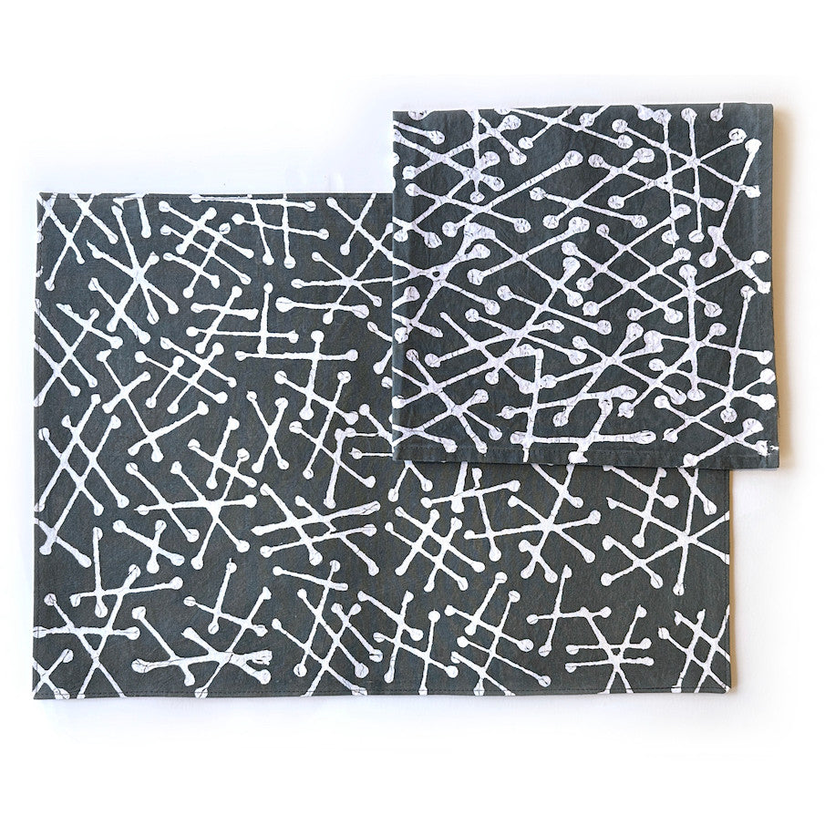 Tsvimbo Gray Napkins - Set of 2 by Mbare Ltd - product image 2 for Resin Society