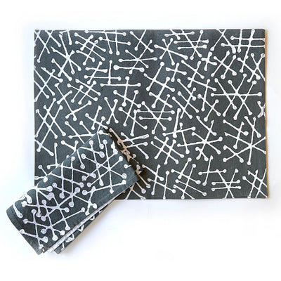 Tsvimbo Gray Placemats - Set of 2 by Mbare Ltd - product image 4 for Resin Society