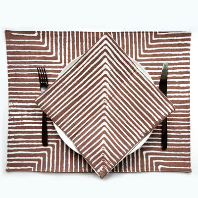 Brown Mitsetse Placemats - Set of 2 by Mbare Ltd - main product image for Resin Society