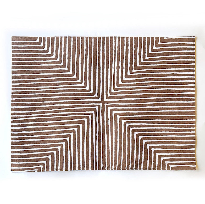 Brown Mitsetse Placemats - Set of 2 by Mbare Ltd - product image 2 for Resin Society