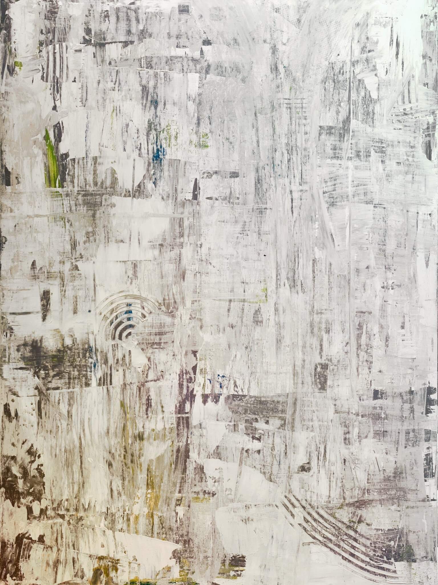 Taupe Gray Abstract Artist Enhanced Canvas Print by John Beard Collection - main product image for Resin Society