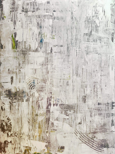 Taupe Gray Abstract Artist Enhanced Canvas Print by John Beard Collection - main product image for Resin Society