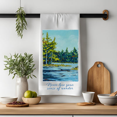 Dish Towel - "Never Lose your Sense of Wonder" by Dreese Fine Art - Resin Society