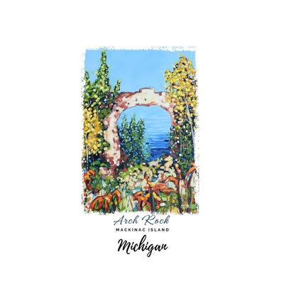 Dish Towel - "Arch Rock- Mackinac Island Kitchen Towel" detail image - Resin Society