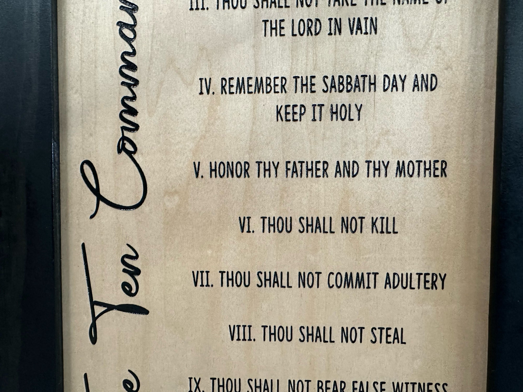Ten Commandments Religious Gun Concealment Furniture by Bellewood Designs - product image 7 for Resin Society