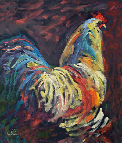 Terry's Chicken Artist Enhanced Canvas Print by John Beard Collection - main product image for Resin Society