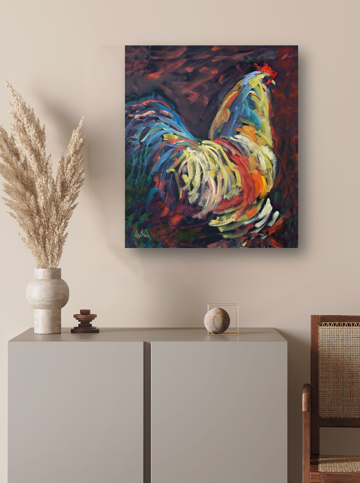 Terry's Chicken Artist Enhanced Canvas Print by John Beard Collection - product image 4 for Resin Society