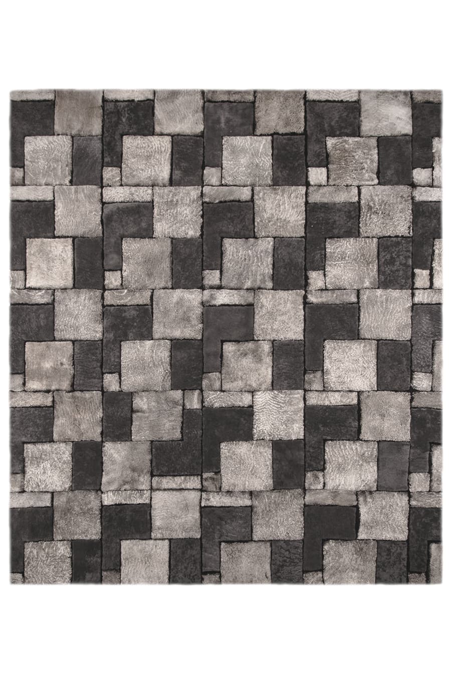 Tetris Hi & Low – Dimensional Custom Shearling Rug by Homelosophy