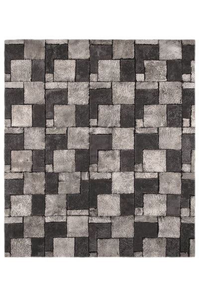 Tetris Hi & Low – Dimensional Custom Shearling Rug by Homelosophy