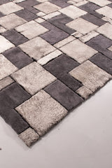 Tetris Hi & Low – Dimensional Custom Shearling Rug by Homelosophy