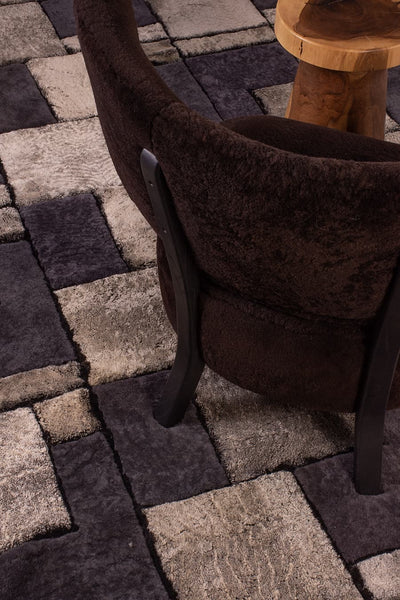 Tetris Hi & Low – Dimensional Custom Shearling Rug by Homelosophy