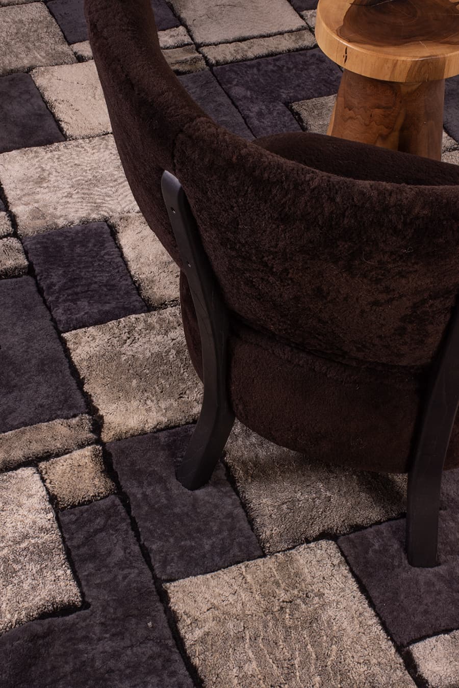 Tetris Hi & Low – Dimensional Custom Shearling Rug by Homelosophy
