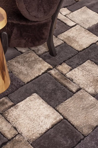 Tetris Hi & Low – Dimensional Custom Shearling Rug by Homelosophy