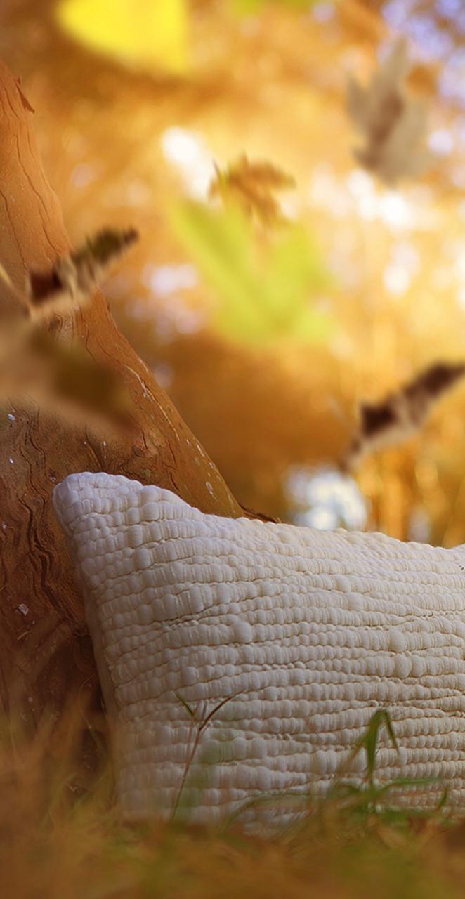 Natural Textured Wool Pillow by Homelosophy